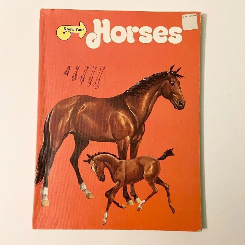 Vintage 1978 Know Your Horses Rand McNally Know Your Books